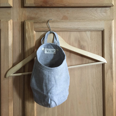 Medium Gray Linen Hanging Pod