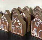 Wooden Gingerbread Village House