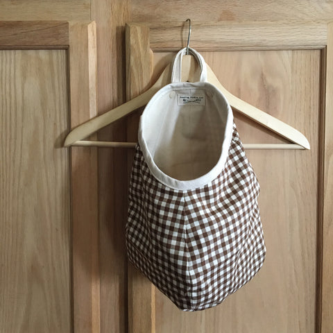 X-Large Brown Gingham Hanging Pod