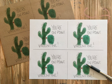 PRINTABLE Cactus Valentine Cards